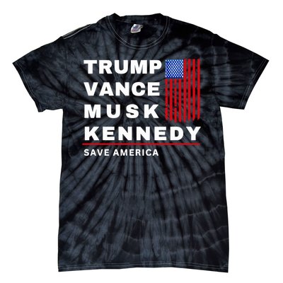 Trump Vance Musk Kennedy Save America Tie-Dye T-Shirt