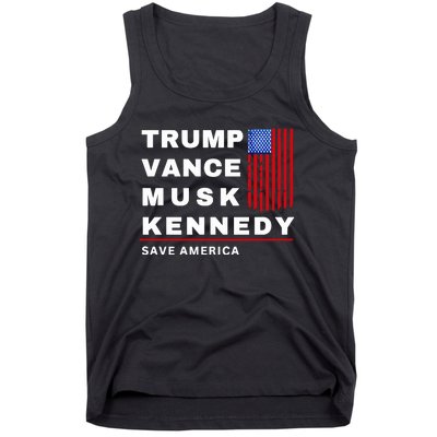 Trump Vance Musk Kennedy Save America Tank Top