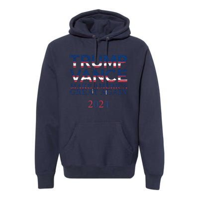 Trump Vance Make America Great Again 2024 Pro Trump Support Maga Trump Us Flag Premium Hoodie