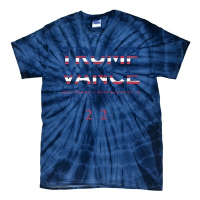 Trump Vance Make America Great Again 2024 Pro Trump Support Maga Trump Us Flag Tie-Dye T-Shirt