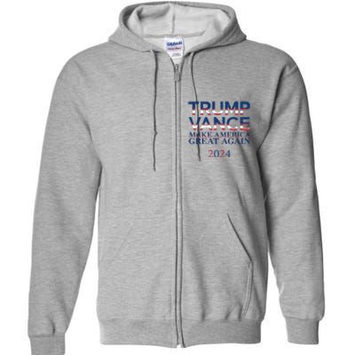 Trump Vance Make America Great Again 2024 Pro Trump Support Maga Trump Us Flag Full Zip Hoodie