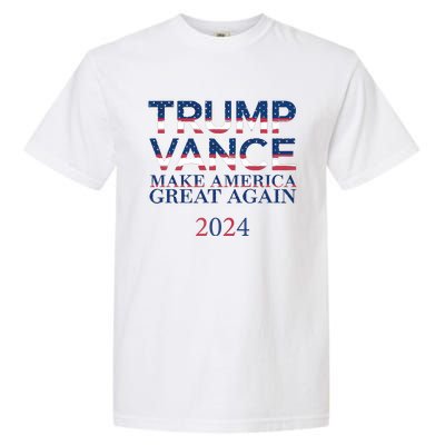 Trump Vance Make America Great Again 2024 Pro Trump Support Maga Trump Us Flag Garment-Dyed Heavyweight T-Shirt