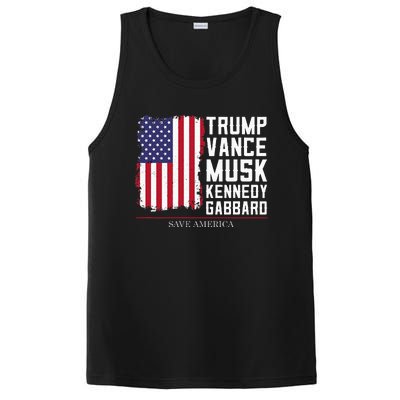 Trump Vance Musk Kennedy Gabbard 2024 Save America PosiCharge Competitor Tank