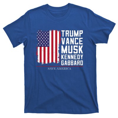 Trump Vance Musk Kennedy Gabbard 2024 Save America T-Shirt