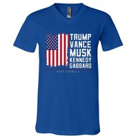 Trump Vance Musk Kennedy Gabbard 2024 Save America V-Neck T-Shirt