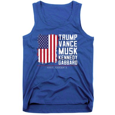 Trump Vance Musk Kennedy Gabbard 2024 Save America Tank Top