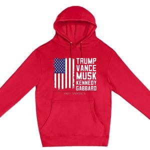 Trump Vance Musk Kennedy Gabbard 2024 Save America Premium Pullover Hoodie