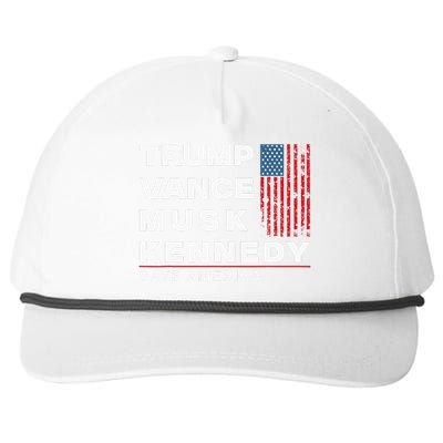 Trump Vance Musk Kennedy Save America 2024 Snapback Five-Panel Rope Hat