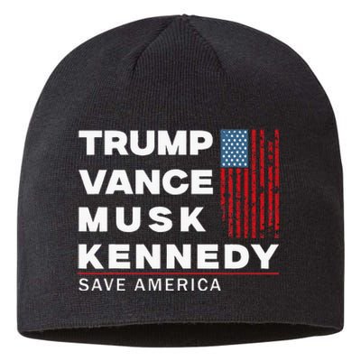 Trump Vance Musk Kennedy Save America 2024 Sustainable Beanie