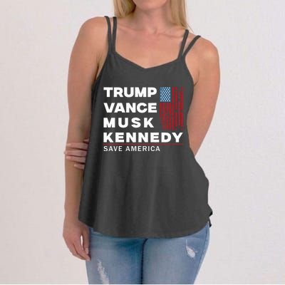 Trump Vance Musk Kennedy Save America 2024 Women's Strappy Tank