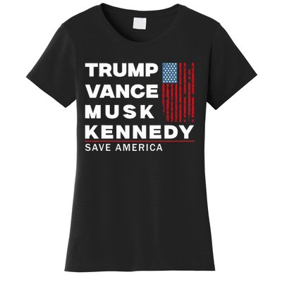 Trump Vance Musk Kennedy Save America 2024 Women's T-Shirt