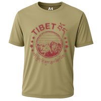 Tibet Vintage Mountains Tibetan Script Performance Shirt