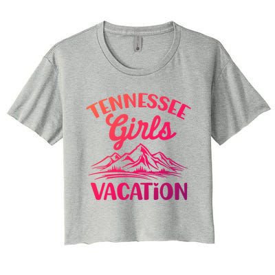 Tennessee Vacation Mountain Memories Vacation Gift Women's Crop Top Tee