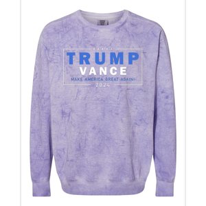 Trump Vance Make America Great Again 2024 Usa Colorblast Crewneck Sweatshirt