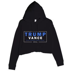 Trump Vance Make America Great Again 2024 Usa Crop Fleece Hoodie