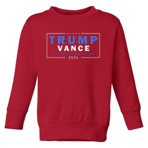 Trump Vance Make America Great Again 2024 Usa Toddler Sweatshirt