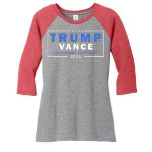 Trump Vance Make America Great Again 2024 Usa Women's Tri-Blend 3/4-Sleeve Raglan Shirt