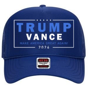 Trump Vance Make America Great Again 2024 Usa High Crown Mesh Back Trucker Hat