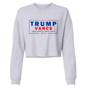 Trump Vance Make America Great Again 2024 Usa Cropped Pullover Crew