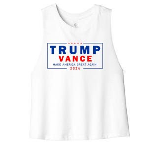 Trump Vance Make America Great Again 2024 Usa Women's Racerback Cropped Tank