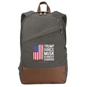 Trump Vance Musk Kennedy Gabbard 2024 Save America Cotton Canvas Backpack