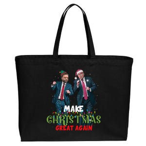 Trump Vance Make Christmas Great Again Humorous Christmas Cotton Canvas Jumbo Tote