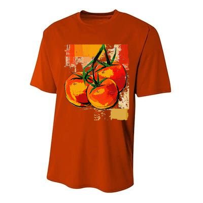 Tomato Vegetable Motif Art Tomato Performance Sprint T-Shirt