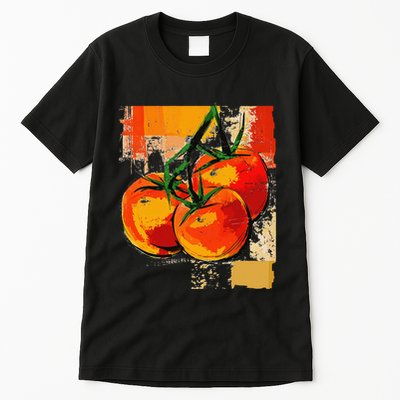 Tomato Vegetable Motif Art Tomato Tall T-Shirt