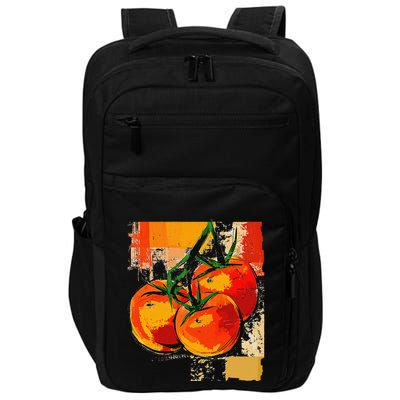 Tomato Vegetable Motif Art Tomato Impact Tech Backpack