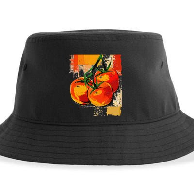 Tomato Vegetable Motif Art Tomato Sustainable Bucket Hat