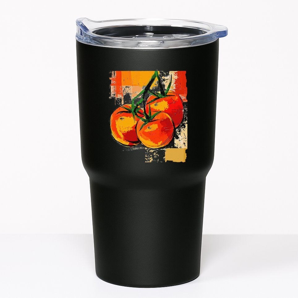 Tomato Vegetable Motif Art Tomato Tumbler