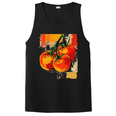 Tomato Vegetable Motif Art Tomato PosiCharge Competitor Tank