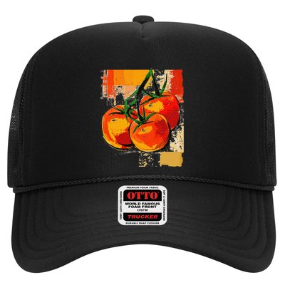 Tomato Vegetable Motif Art Tomato Trucker Hat