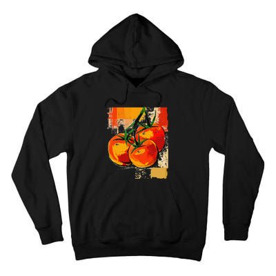 Tomato Vegetable Motif Art Tomato Tall Hoodie