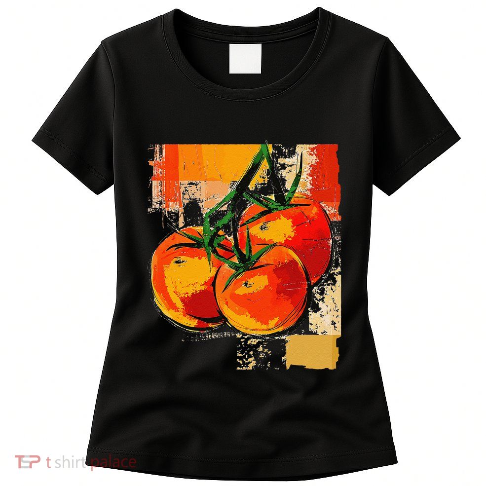Tomato Vegetable Motif Art Tomato Womens T-Shirt