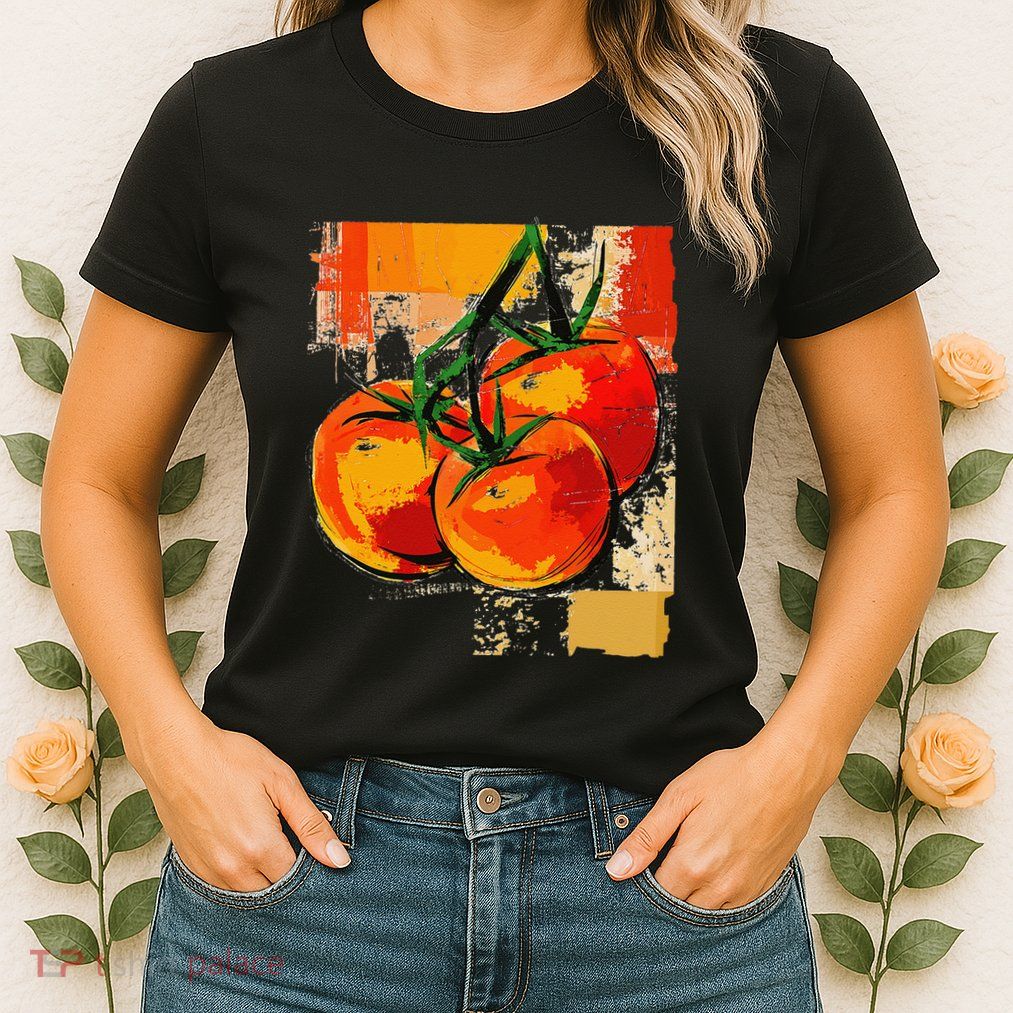 Tomato Vegetable Motif Art Tomato Womens T-Shirt