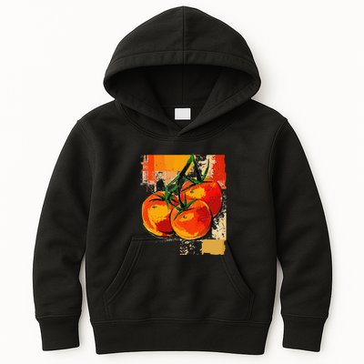 Tomato Vegetable Motif Art Tomato Kids Hoodie