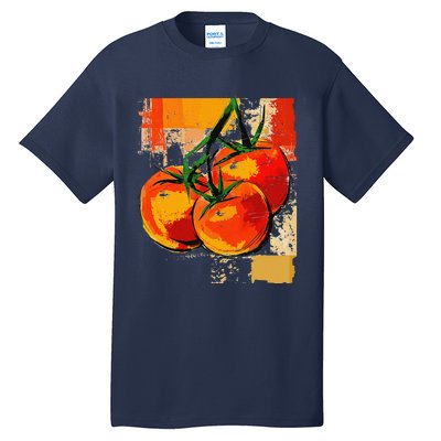 Tomato Vegetable Motif Art Tomato Tall T-Shirt