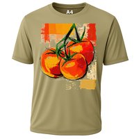 Tomato Vegetable Motif Art Tomato Cooling Performance Crew T-Shirt