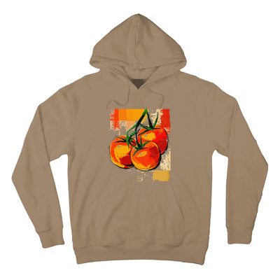 Tomato Vegetable Motif Art Tomato Hoodie