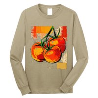 Tomato Vegetable Motif Art Tomato Long Sleeve Shirt