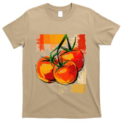 Tomato Vegetable Motif Art Tomato T-Shirt