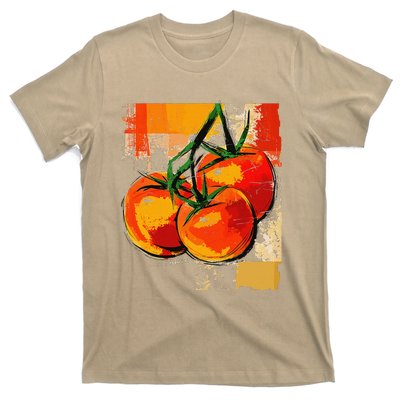 Tomato Vegetable Motif Art Tomato T-Shirt