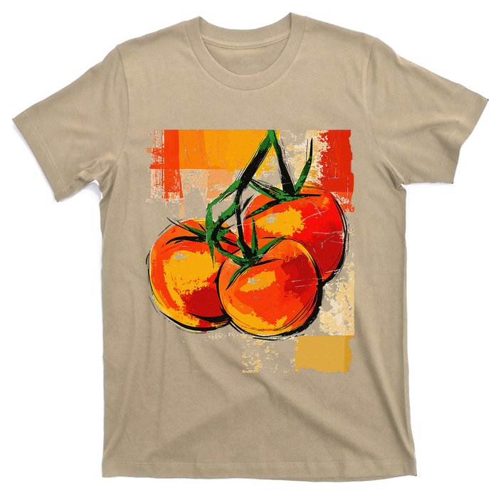 Tomato Vegetable Motif Art Tomato T-Shirt