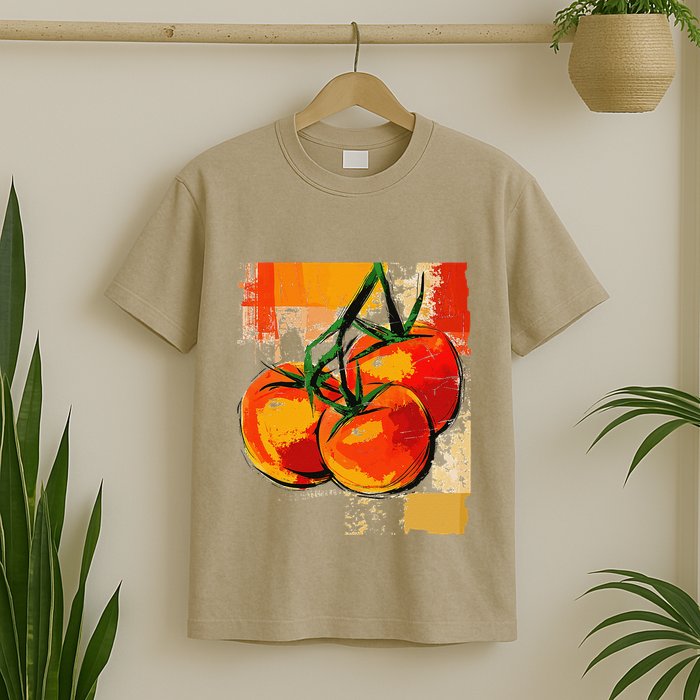 Tomato Vegetable Motif Art Tomato T-Shirt