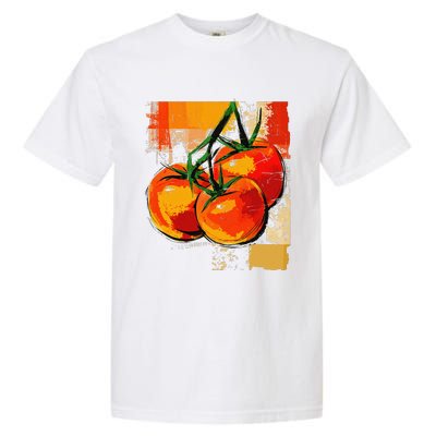 Tomato Vegetable Motif Art Tomato Garment-Dyed Heavyweight T-Shirt