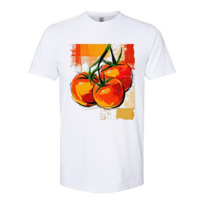 Tomato Vegetable Motif Art Tomato Softstyle CVC T-Shirt