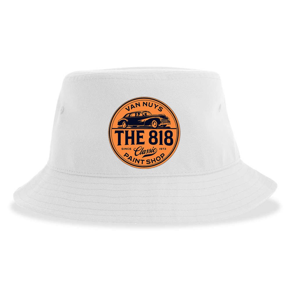 Throwback Van Nuys California San Fernando Valley Oldie Car Sustainable Bucket Hat