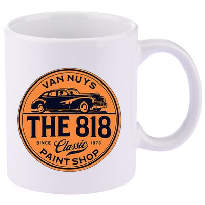 Throwback Van Nuys California San Fernando Valley Oldie Car 11oz C Handle Ceramic Mug