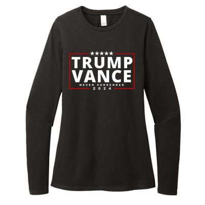 Trump Vance Never Surrender 2024 Politcal Womens CVC Long Sleeve Shirt